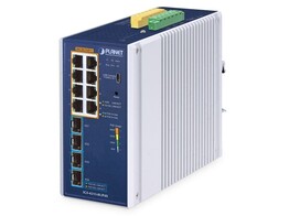 PLANET IGS-4215-8UP4X  IP30 Indus L2/L4 8-Prt 10/100/1000T 802.3bt PoE   4-Prt 10G SFP  Man Switch