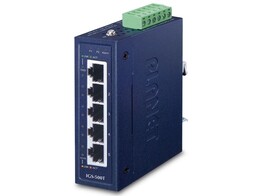 PLANET IP30 Compact size 5-Port 10/100/1000T Gigabit Ethernet Switch  -40 75 degrees C  UL certified
