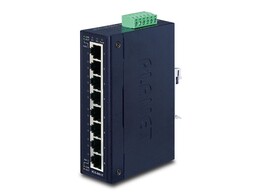 PLANET IP30 Slim type 8-Port Industrial Gigabit Ethernet Switch  -40 to 75 degree C  UL certified