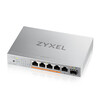 ZYXEL XMG-105 5 Ports 2 5G   1 SFP   4 ports 70W total PoE   MultiGig unmanaged Desktop Switch