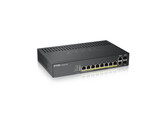 ZYXEL GS1920-8HPv2  10-Port Smart Managed Switch  8 GbE  2 GbE/SFP  NebulaFlex Cloud  130W  fanless