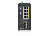 ZYXEL RGS200-12P  12 Port managed PoE Switch  240 Watt PoE  DIN Rail  IP30  12-58V DC