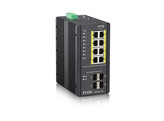 ZYXEL RGS200-12P  12 Port managed PoE Switch  240 Watt PoE  DIN Rail  IP30  12-58V DC