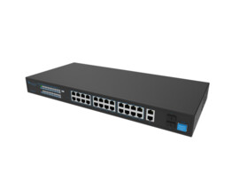 Eagle Eye Switch SW28g Complete  24 Port Gb Managed PoE  Switch with 2xUp and 2xSFP  M w/1Y Commit