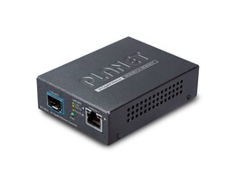 PLANET IP40 Indus 1-Port 10G/1GBASE-X SFP    1-Port 10G-T 802.3bt PoE   Managed 95W Media Converter