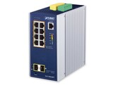 PLANET IGS-10020PT IP30 Ind L2 /L4 8-Port 1000T 802.3at PoE   2-Port 100/1000X SFP Full Manag
