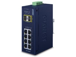 PLANET IGS-1020TF Industrial 8-Port 10/100/1000T   2-Port 100/1000X SFP Eth.