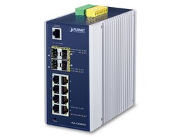 PLANET IGS-12040MT IP30 Industrial 8  1000TP   4  100/1000F SFP Full Man.
