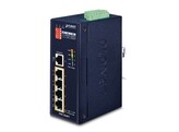 PLANET ISW-504PT IP40 4-Port 10/100TX 802.3at PoE   1-Port 10/100TX Industrial Fast Ethernet Switch