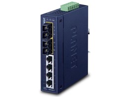PLANET ISW-621T IP30 Slim Type 4-Port Industrial Ethernet Switch   2-Port 100Base-FX SC 