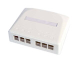 NETCONNECT 6 Port Surface Mount Module  White