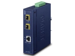 PLANET IGT-1205AT IP30 Industrial 10/100/1000T to 2-Port 100/1000X SFP Gigabit Media Converter