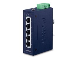 PLANET ISW-500T IP30 Compact size 5-Port 10/100TX Fast Ethernet Switch  -40 75 degrees C 
