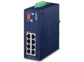 PLANET IPOE-470-12V IP30 Industrial 4-port 10/100/1000T 95W 802.3bt PoE   Injector Hub w/12V Booster