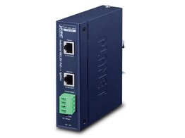 PLANET IPOE-173S IP30  Industrial Single-Port 10/100/1000T 802.3bt PoE   Splitter - 12V   24V