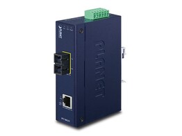 PLANET IFT-802T IP30 Slim type Industrial Fast Ethernet Media Converter SC MM  -40 to 75 C  
