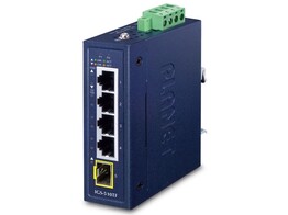PLANET IGS-510TF IP30 Compact size 4-Port 10/100/1000T  1-Port 100/1000X SFP Gigabit Ethernet Switch