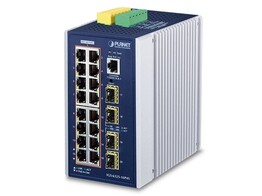 PLANET IGS-6325-16P4S IP30 DIN-rail Industrial L3 16-Port 10/100/1000T 802.3at PoE   4-port 1G/2.5G