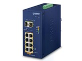 PLANET IP30 Industrial 8-Port 10/100/1000T 802.3at PoE   2-Port 100/1000X SFP Ethernet Switch  -40 7