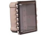 ACCELTEX 10x8x4 Nonconfigured Polycarbonate Enclosure with Clear Door and Key Lock