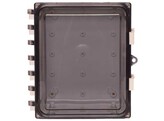 ACCELTEX 10x8x4 Nonconfigured Polycarbonate Enclosure with Clear Door and Latch Lock