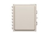 ACCELTEX 12x10x6 Polycarbonate Enclosure with Solid Door  Latch Lock   4 RPTNC Holes