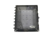 ACCELTEX 16x14x8 Polycarbonate Enclosure with Clear Door  Latch Lock and No Holes